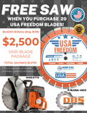 14" x .125" USA Freedom Concrete Cutting Blade