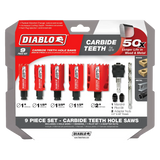 9 Pc Carbide General Purpose Hole Saw Set
