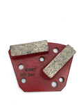HTC STYLE SHOE SCREW MOUNT DOUBLE SQUARE 6 HOLE STYLE GRIT 60/80 SOFT BOND - Diamond Blade Supply