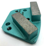 HTC STYLE SHOE SCREW MOUNT DOUBLE SQUARE, 6 HOLE STYLE, GRIT 60/80, SOFT BOND - Diamond Blade Supply
