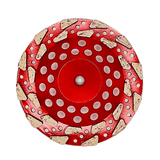 (Bulk Pack) 7" Premium Red Teardrop 18/20-Grit Super Aggressor™ Cup Grinding Wheel for Concrete - Diamond Blade Supply